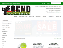 Tablet Screenshot of foundgolfballs.com